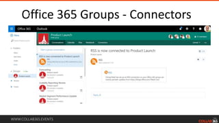 WWW.COLLAB365.EVENTS
Office 365 Groups - ConnectorsDEMO
 