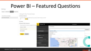 WWW.COLLAB365.EVENTS
Power BI – Featured Questions
 