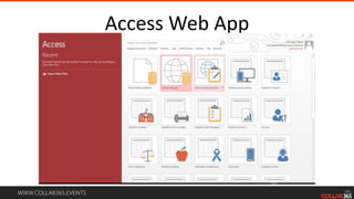 WWW.COLLAB365.EVENTS
Access Web App
 