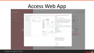 WWW.COLLAB365.EVENTS
Access Web App
 
