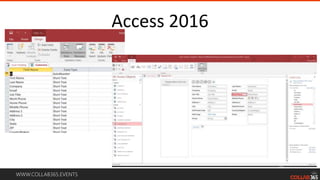 WWW.COLLAB365.EVENTS
Access 2016
 