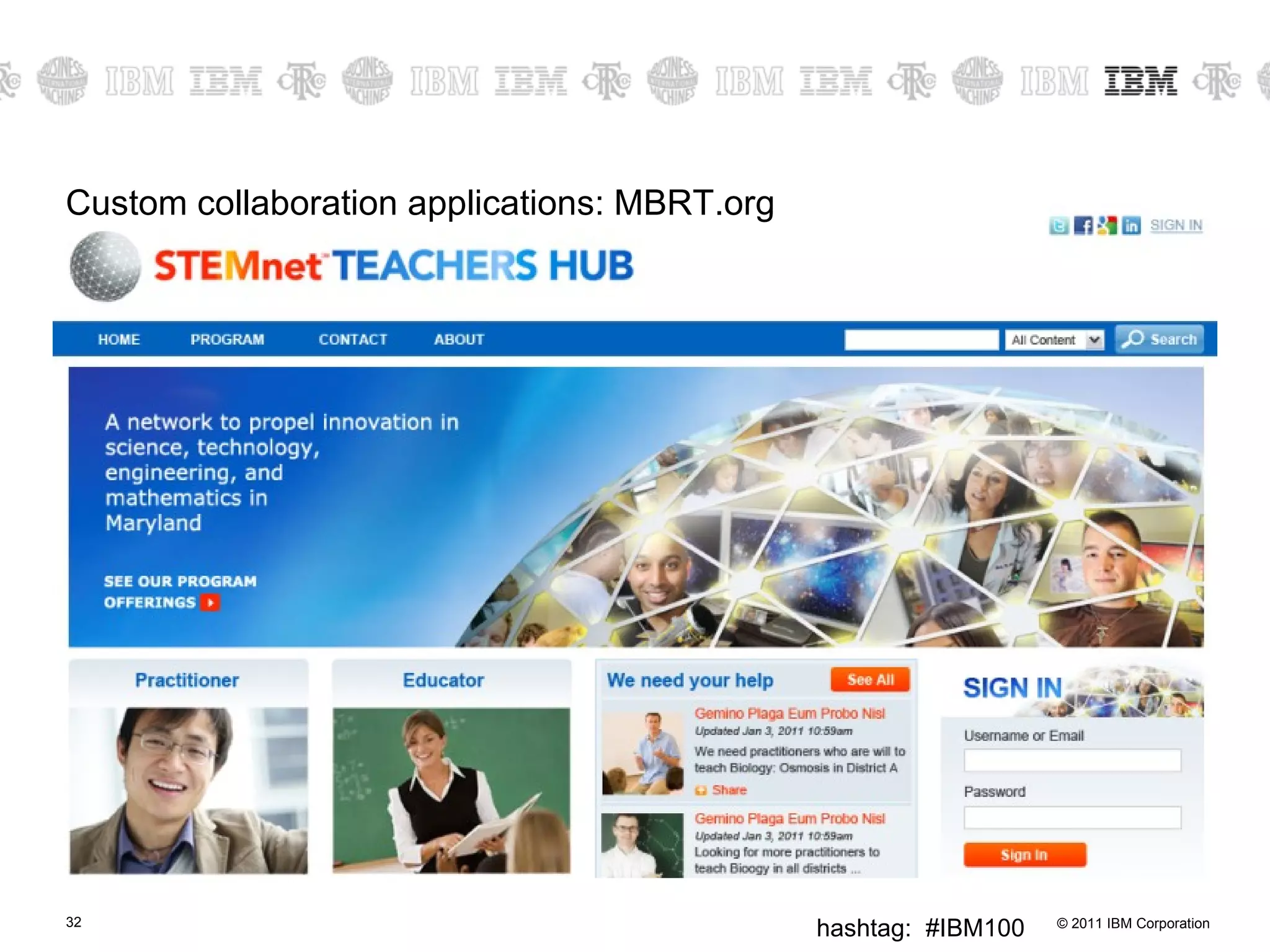Custom collaboration applications: MBRT.org 