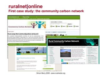 ruralnet|online  First case study: the community carbon network 