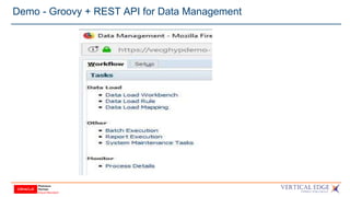 Demo - Groovy + REST API for Data Management
 