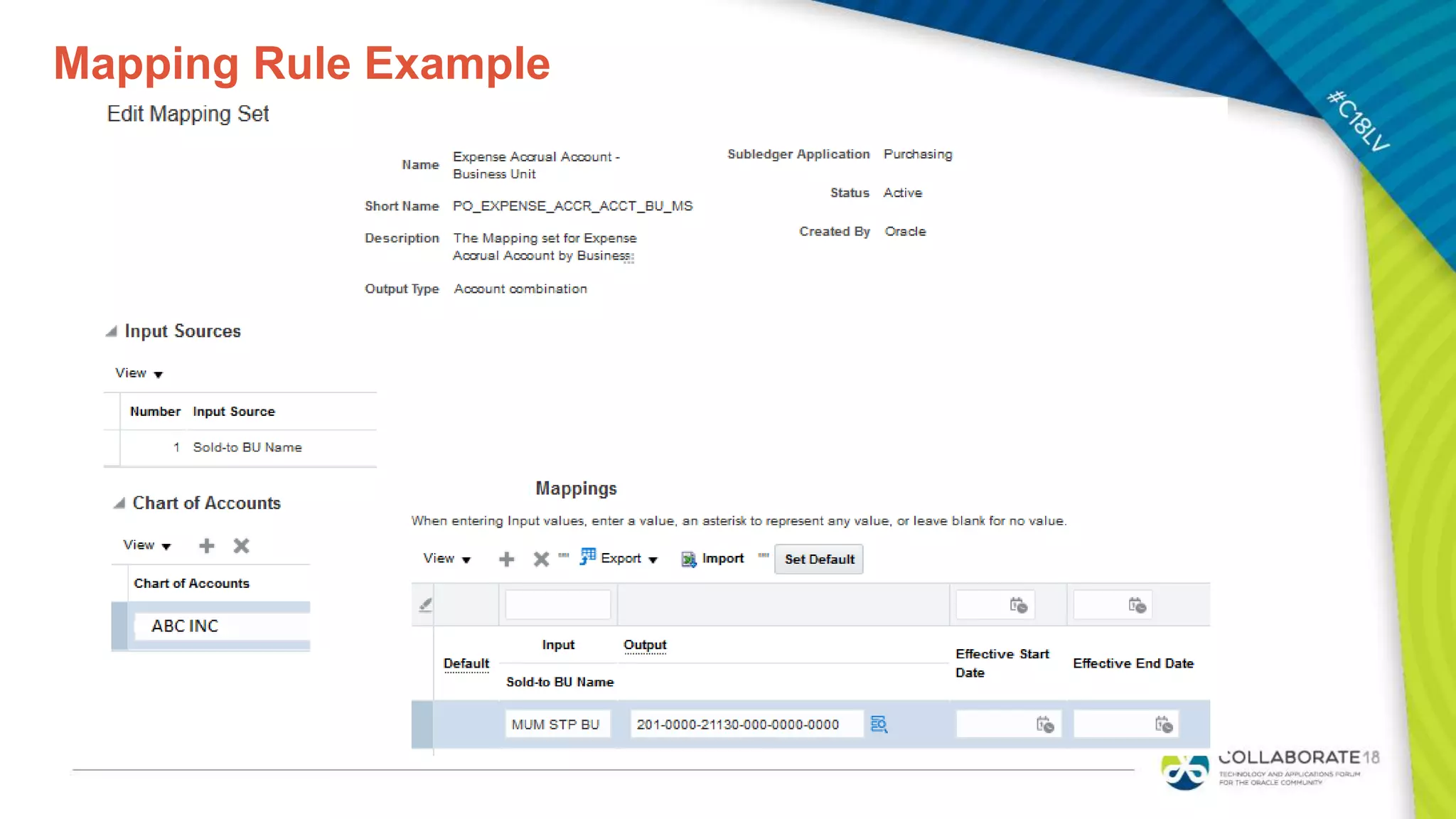 Mapping Rule Example
 