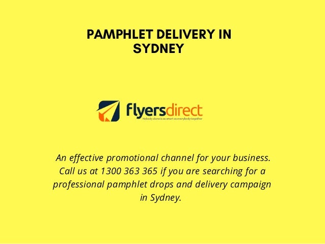 collaborate with professionals of pamphlet delivery in sydney