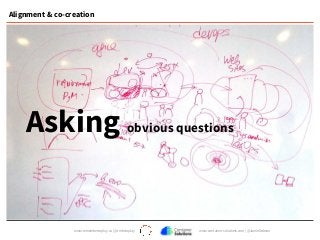 www.remembertoplay.co | @rmbrtoplay www.container-solutions.com | @JamieDobson
Asking obvious questions
Alignment & co-creation
 