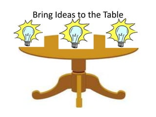 Bring Ideas to the Table