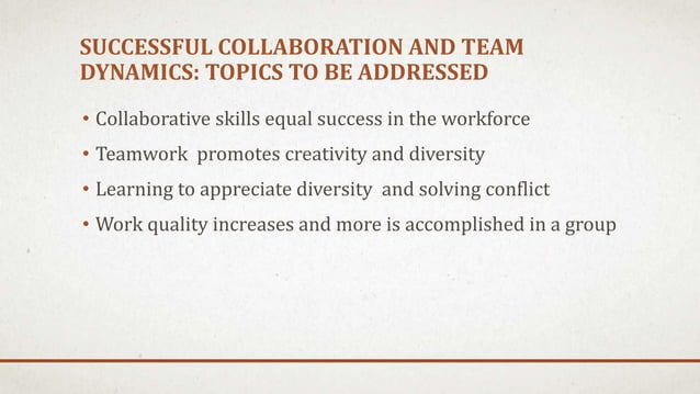 Collaboration and Team Dynamics | PPTX