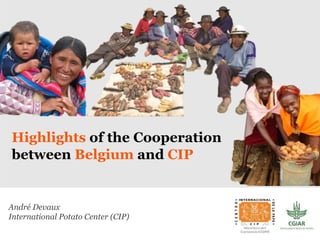 Highlights of the Cooperation 
between Belgium and CIP 
André Devaux 
International Potato Center (CIP) 
 