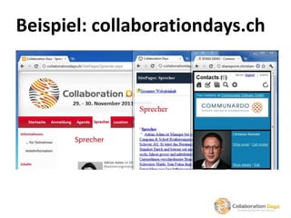 Beispiel: collaborationdays.ch
 