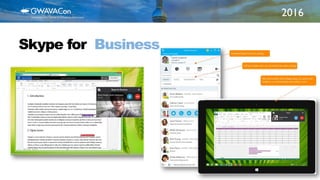 2016
Skype for Business
 