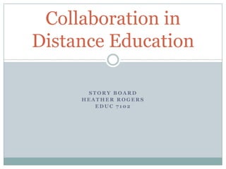 Story Board  Heather Rogers  EDUC 7102  Collaboration in Distance Education  