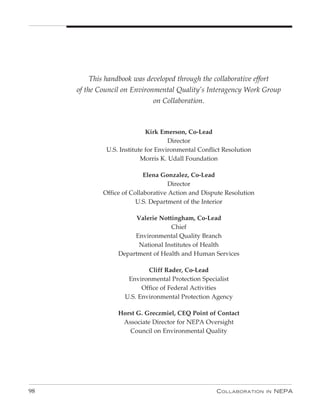 Collaboration In Nepa: A Handbook for Practioners