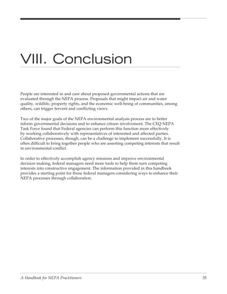 Collaboration In Nepa: A Handbook for Practioners