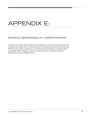 Collaboration In Nepa: A Handbook for Practioners