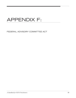 Collaboration In Nepa: A Handbook for Practioners