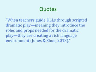 Maker Ed for ELLs
• We need to think of ways that Maker Ed can
be applied to ELLs.
• Teachers need to preteach the languag...