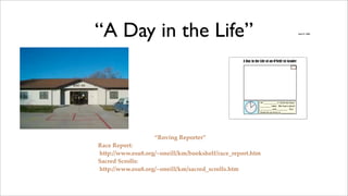 “A Day in the Life”                                                                                                April 21, 2009




                                                 A Day in the Life of an O'Neill 1st Grader




                                                           11
                                                                12
                                                                     1
                                                                                 At _________ o'clock we have
                                                   10                    2
                                                                                 _______ class. We learn about
                                                   9                         3
                                                       8                 4       ________ and _______. Our
                                                                                 favorite activity is _________.
                                                           7         5
                                                                6




                   “Roving Reporter”
Race Report:
http://www.esu8.org/~oneill/km/bookshelf/race_report.htm
Sacred Scrolls:
http://www.esu8.org/~oneill/km/sacred_scrolls.htm
 