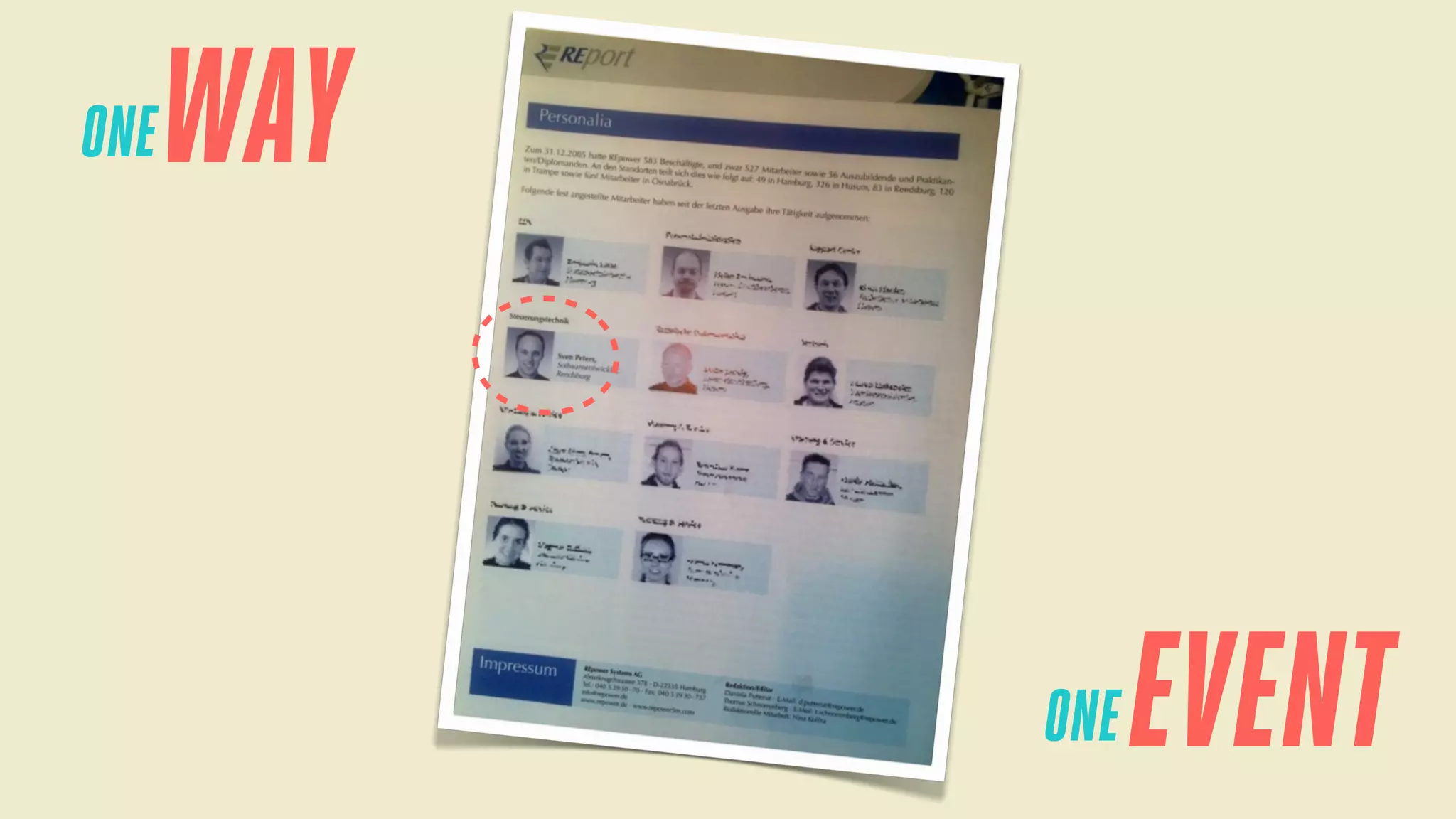 ONE

WAY

ONE

EVENT

 