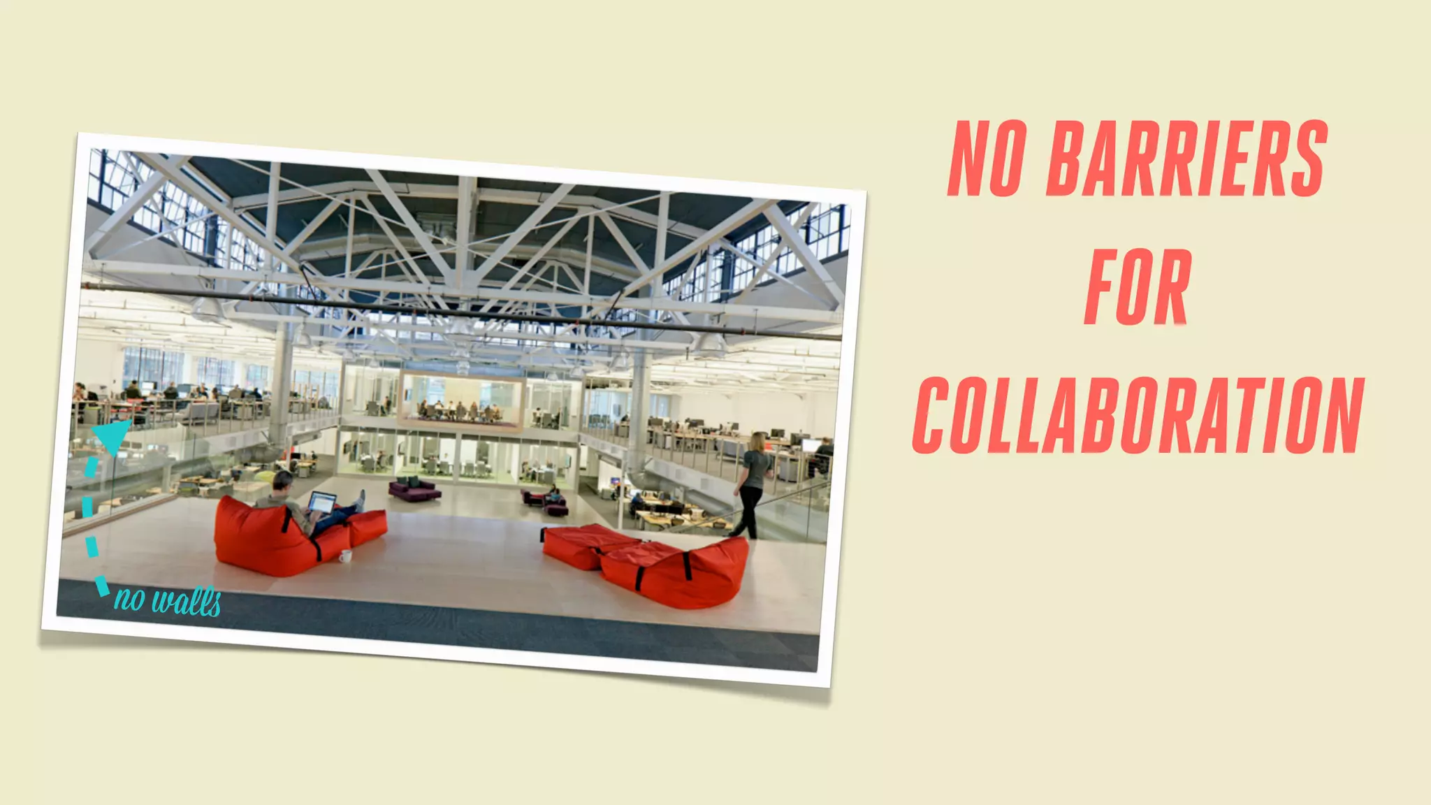 NO BARRIERS
FOR
COLLABORATION
no walls

 