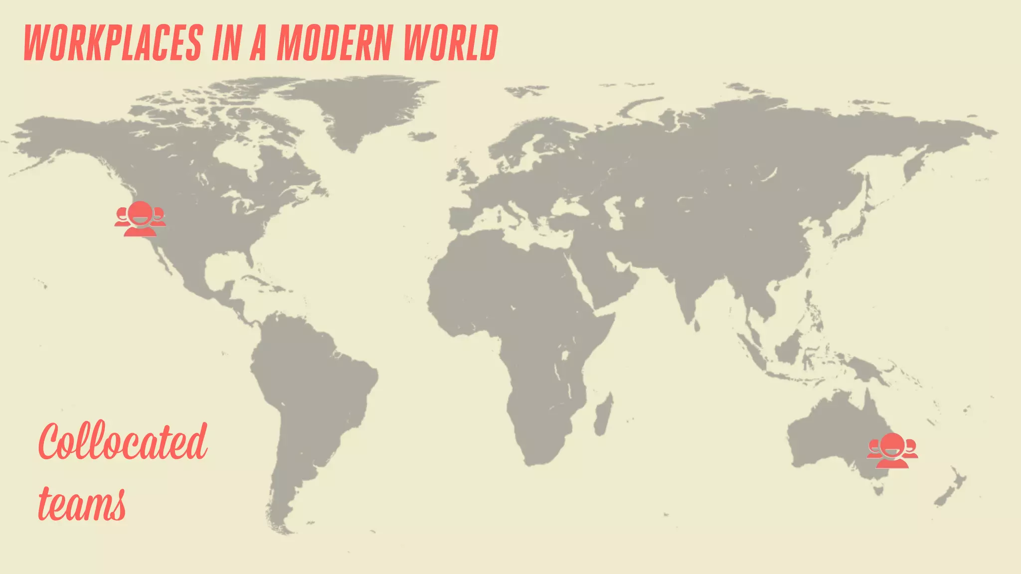 WORKPLACES IN A MODERN WORLD

Collocated
teams

 