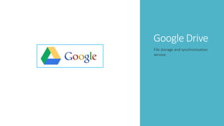 Google Drive
File storage and synchronization
service.
 