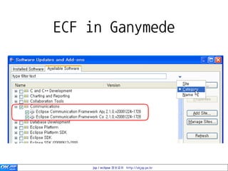 ECF in Ganymede




    jsp / eclipse 정보공유 http://okjsp.pe.kr
 
