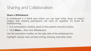 skype for business conversation window blank