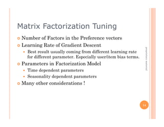 Introduction to Matrix Factorization Methods Collaborative Filtering | PDF