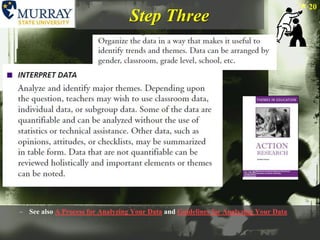 Step ThreeSee also A Process for Analyzing Your Data and Guidelines for Analyzing Your Data20