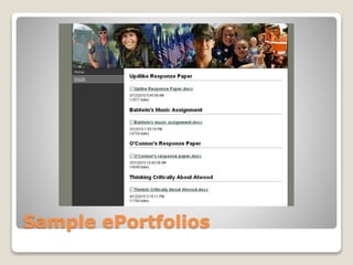 Sample ePortfolios
 