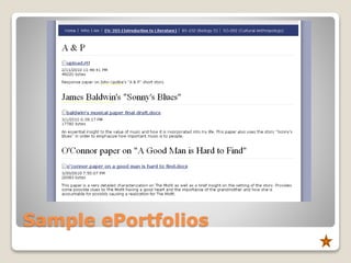 Sample ePortfolios
 