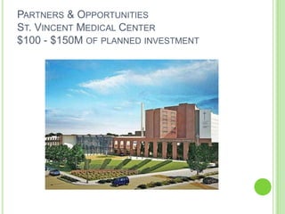 Partners & Opportunities St. Vincent Medical Center$100 - $150M of planned investment