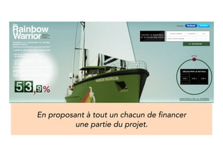 By offering to anyone the opportunity 
to finance a project. 
 