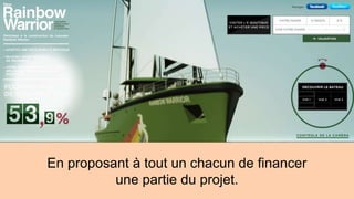 En proposant à tout un chacun de financer 
une partie du projet. 
 