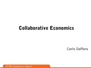 Collaborative Economics

Carlo Daffara

DITEDI: Business on Open 2

 