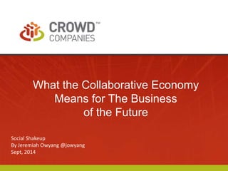 What the Collaborative Economy Means for The Business  of the Future #socialshakeup