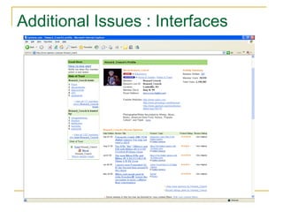 Additional Issues : Interfaces
 