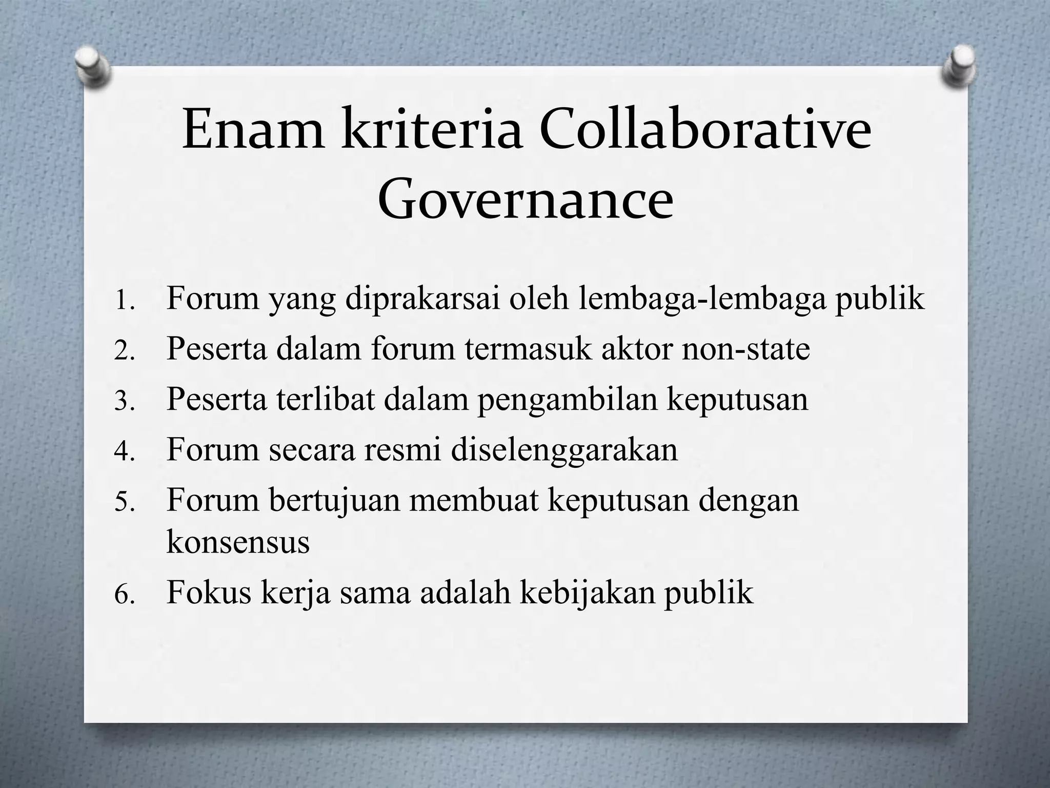 Collaborative governance | PPTX