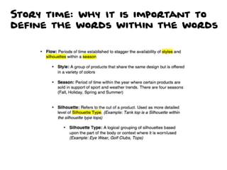 Story time: why It is important to
define the words within the words
 