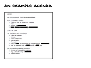 an example agenda
 