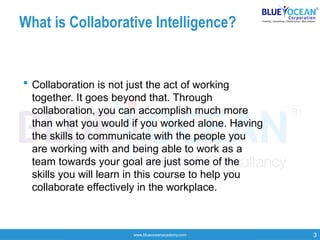 Collaborative Intelligence this is a training presentation | PPTX