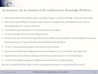Collaborative Knowledge Platform Ckp Some Key Slides | PDF