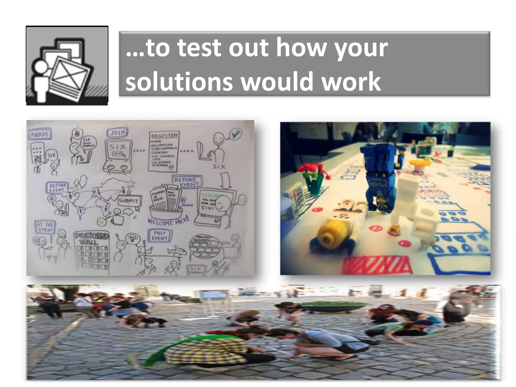 …to test out how your
solutions would work
 
