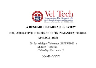 Collaborative robots final paper | PDF