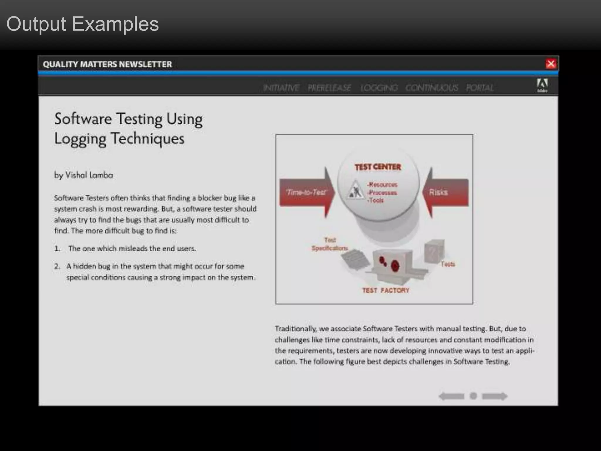 Area RotationAreas of focus switch every # weeks or days.