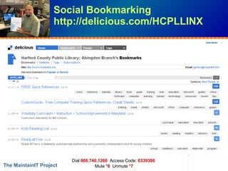 Social Bookmarking http://delicious.com/HCPLLINX 