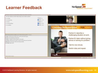 © 2015 NetSpeed Learning Solutions. All rights reserved. 69
Learner Feedback
 