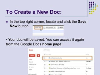 Collaborative work with google docs | PPTX
